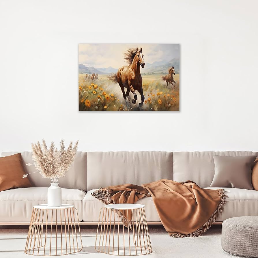 No.240フレーム付きキャンバスアート　オシャレ絵画　馬の絵画　白馬 No.240フレーム付きキャンバスアートオシャレ絵画馬の絵画白馬